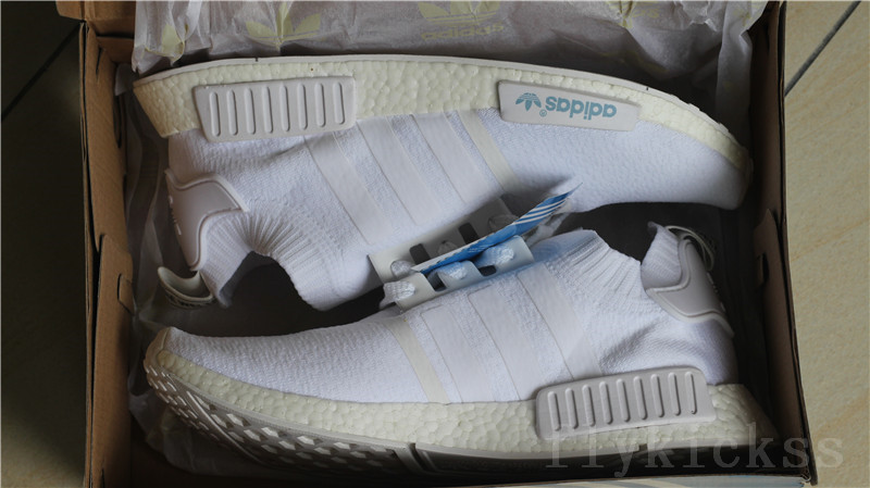 Real Boost Adidas NMD R1 Primeknit White